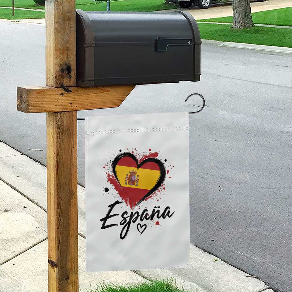 Espana Heart Spanish Flag Patriotic Spain Pride Garden Flag TS11 Print Your Wear