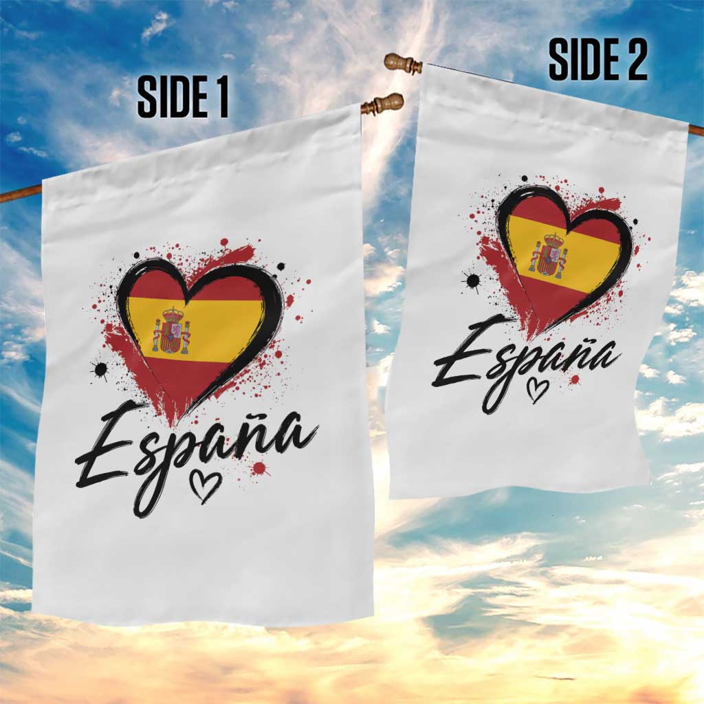 Espana Heart Spanish Flag Patriotic Spain Pride Garden Flag TS11 Print Your Wear