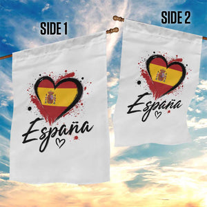 Espana Heart Spanish Flag Patriotic Spain Pride Garden Flag TS11 Print Your Wear