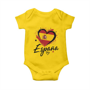 Espana Heart Spanish Flag Patriotic Spain Pride Baby Onesie TS11 Daisy Print Your Wear