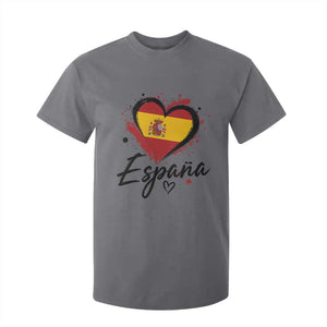 Espana Heart Spanish Flag Patriotic Spain Pride T Shirt For Kid TS11 Charcoal Print Your Wear
