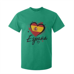 Espana Heart Spanish Flag Patriotic Spain Pride T Shirt For Kid TS11 Irish Green Print Your Wear