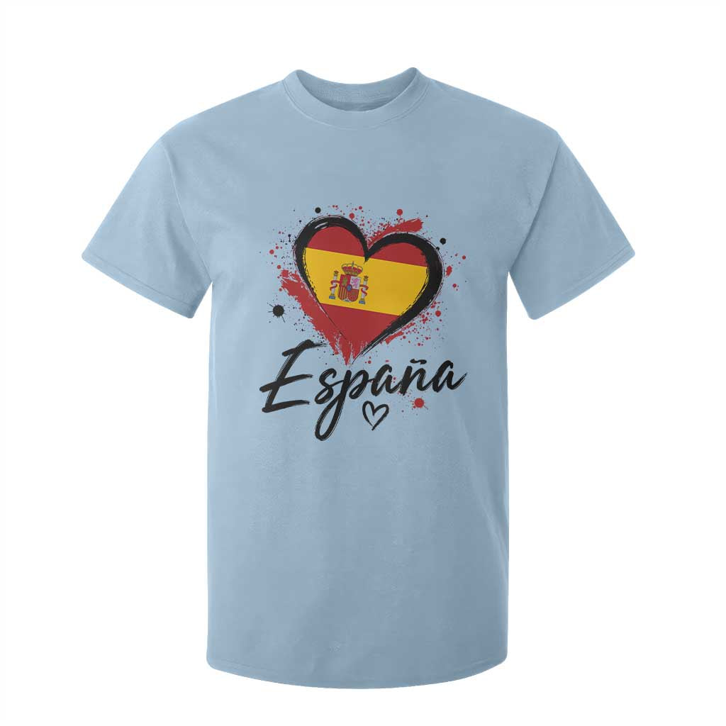 Espana Heart Spanish Flag Patriotic Spain Pride T Shirt For Kid TS11 Light Blue Print Your Wear