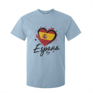 Espana Heart Spanish Flag Patriotic Spain Pride T Shirt For Kid TS11 Light Blue Print Your Wear