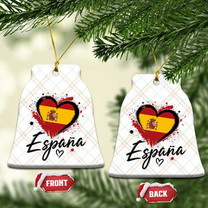 Espana Heart Spanish Flag Patriotic Spain Pride Ceramic Ornament TS11 Print Your Wear