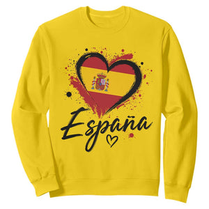 Espana Heart Spanish Flag Patriotic Spain Pride Sweatshirt TS11 Daisy Print Your Wear