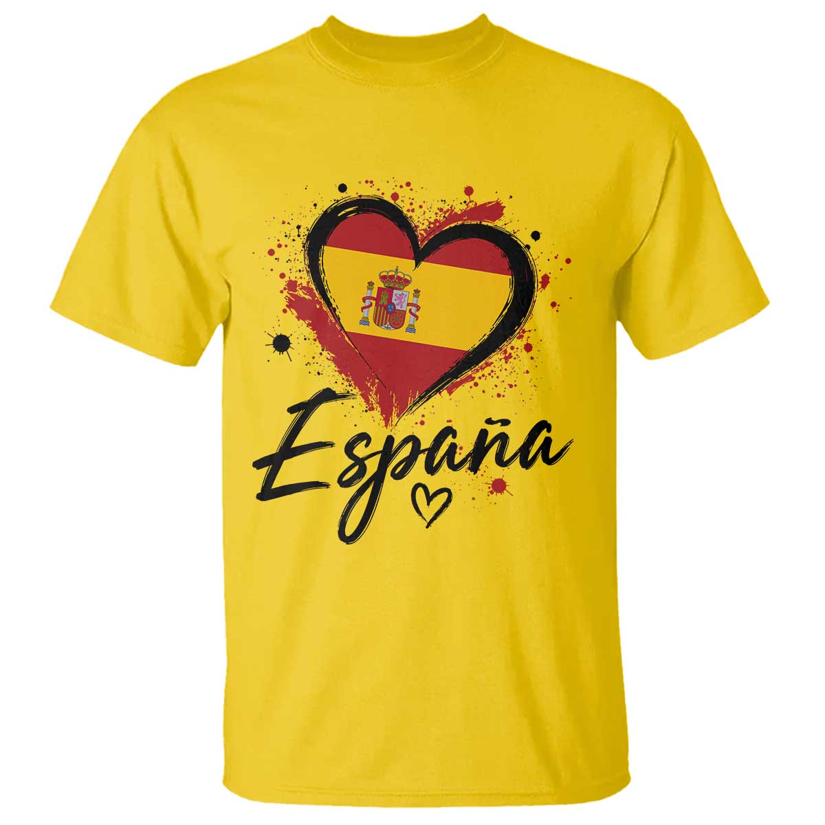 Espana Heart Spanish Flag Patriotic Spain Pride T Shirt TS11 Daisy Print Your Wear
