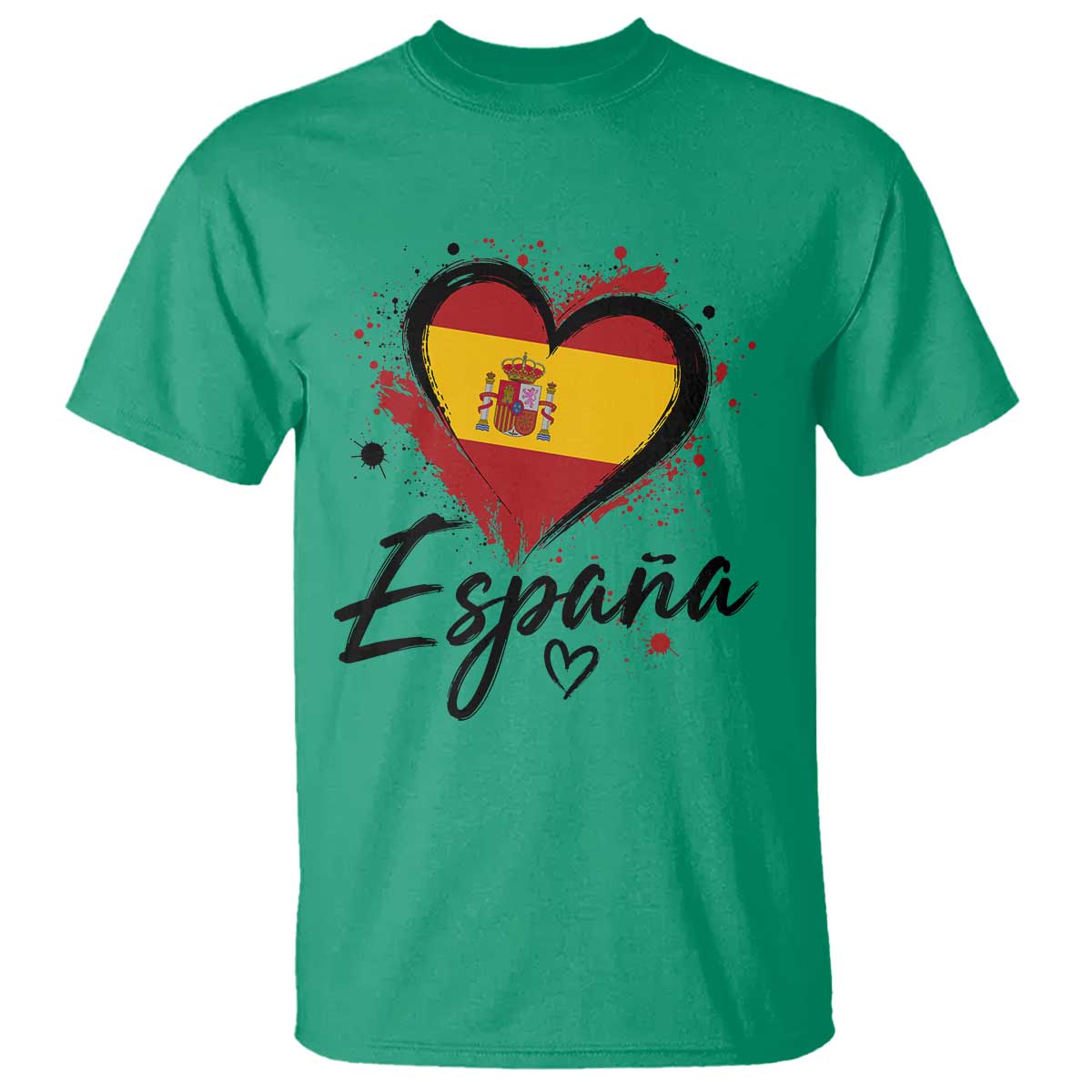 Espana Heart Spanish Flag Patriotic Spain Pride T Shirt TS11 Irish Green Print Your Wear