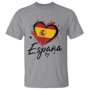 Espana Heart Spanish Flag Patriotic Spain Pride T Shirt TS11 Sport Gray Print Your Wear