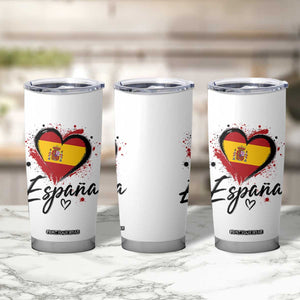Espana Heart Spanish Flag Patriotic Spain Pride Tumbler Cup TS11 Print Your Wear