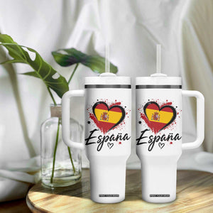 Espana Heart Spanish Flag Patriotic Spain Pride Tumbler With Handle TS11 Print Your Wear