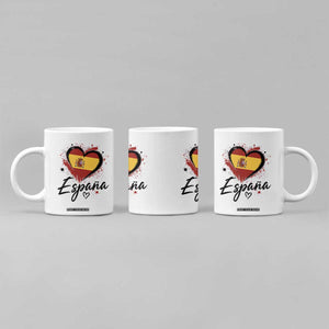 Espana Heart Spanish Flag Patriotic Spain Pride Coffee Mug TS11 Print Your Wear