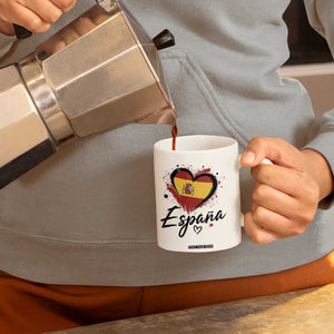 Espana Heart Spanish Flag Patriotic Spain Pride Coffee Mug TS11 Print Your Wear