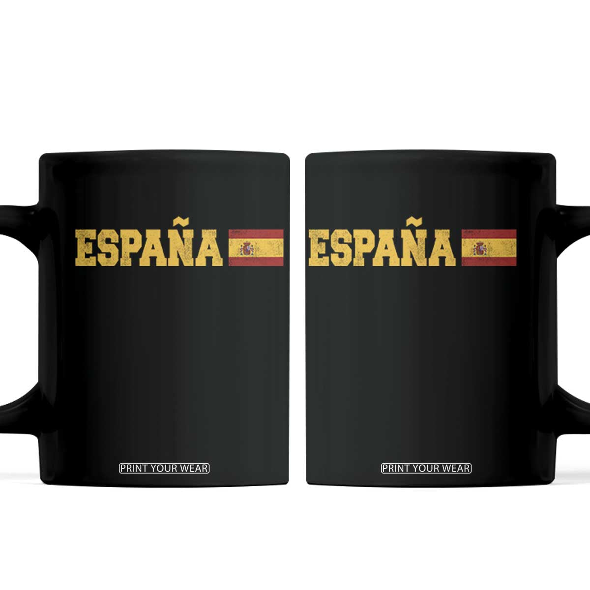Espana Spain Vintage Sports Design Spanish Flag Coffee Mug TS11 Black Print Your Wear