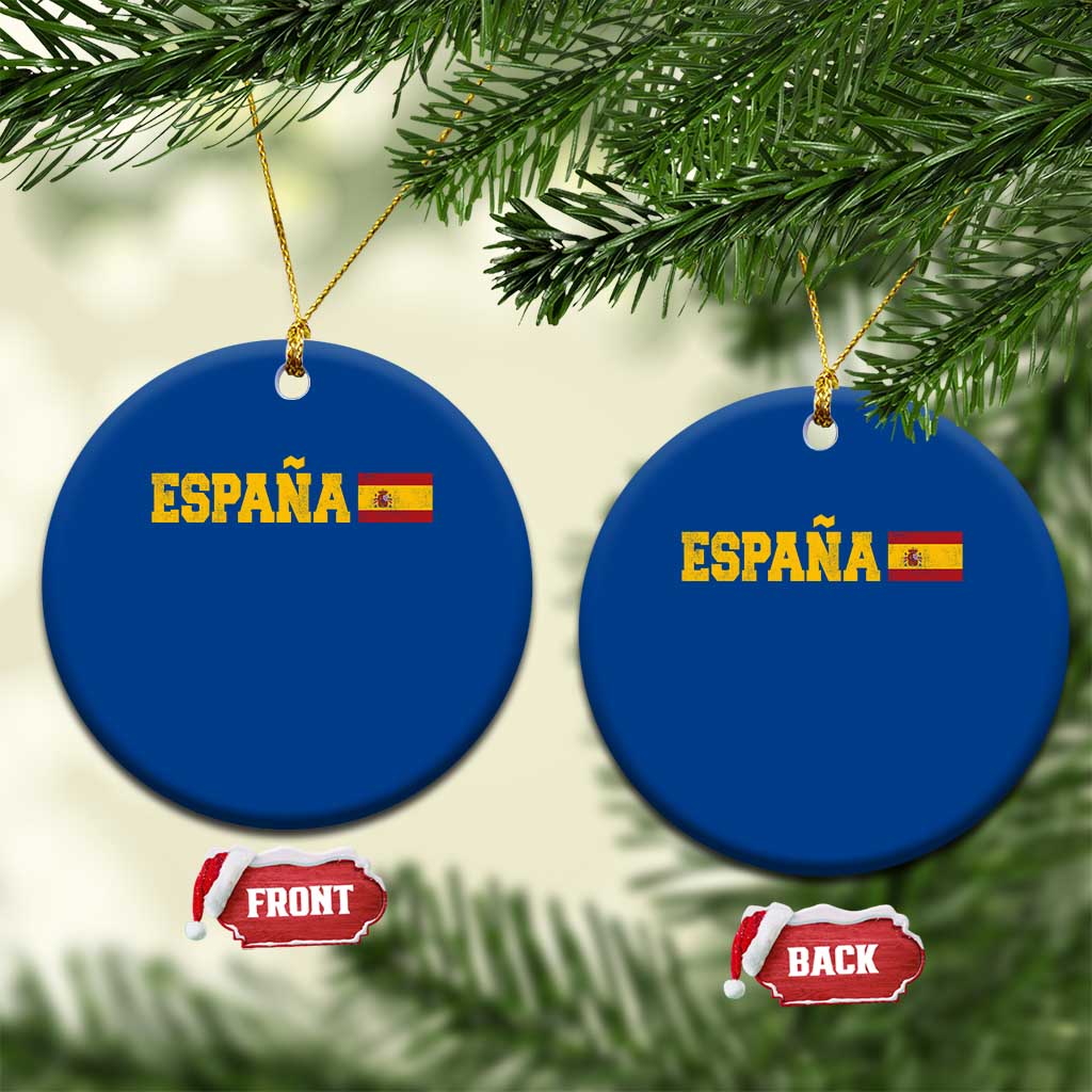 Espana Spain Vintage Sports Design Spanish Flag Ceramic Ornament TS11 1pc Blue Print Your Wear