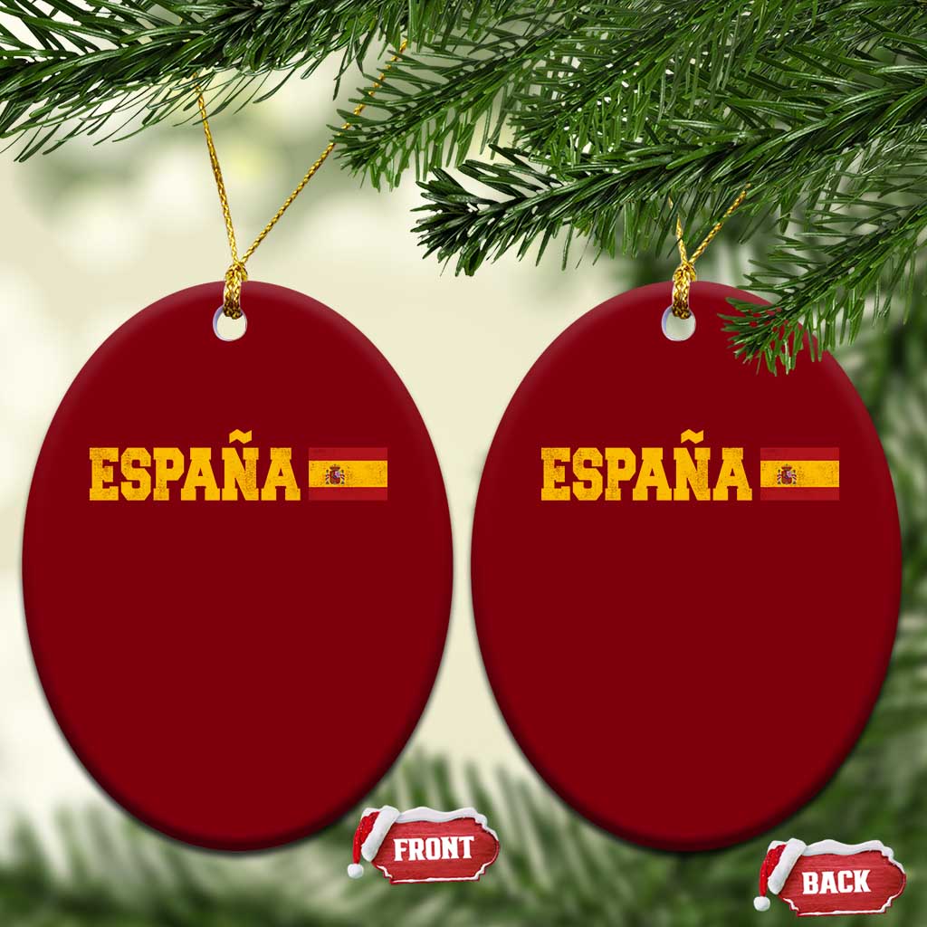 Espana Spain Vintage Sports Design Spanish Flag Ceramic Ornament TS11 Print Your Wear