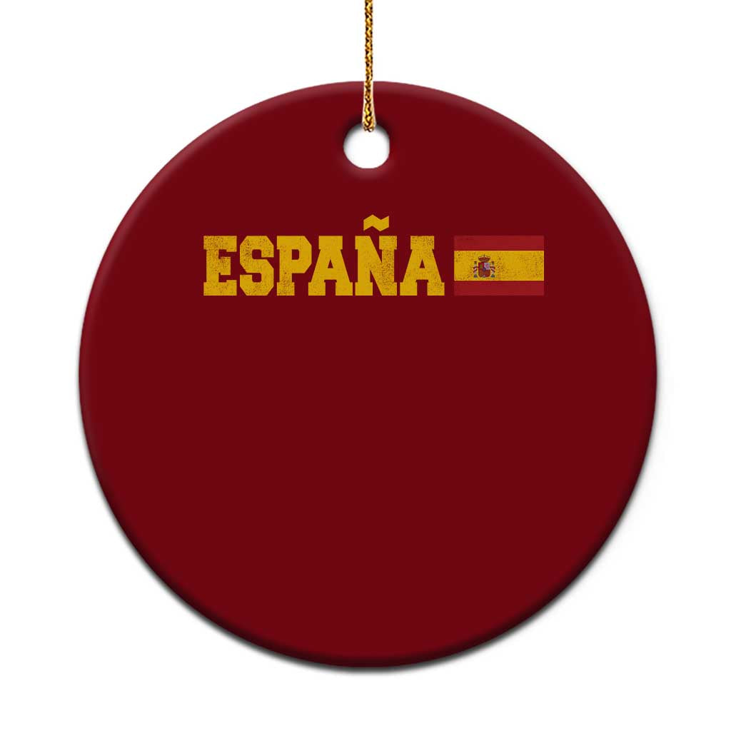 Espana Spain Vintage Sports Design Spanish Flag Ceramic Ornament TS11 1pc Red Print Your Wear