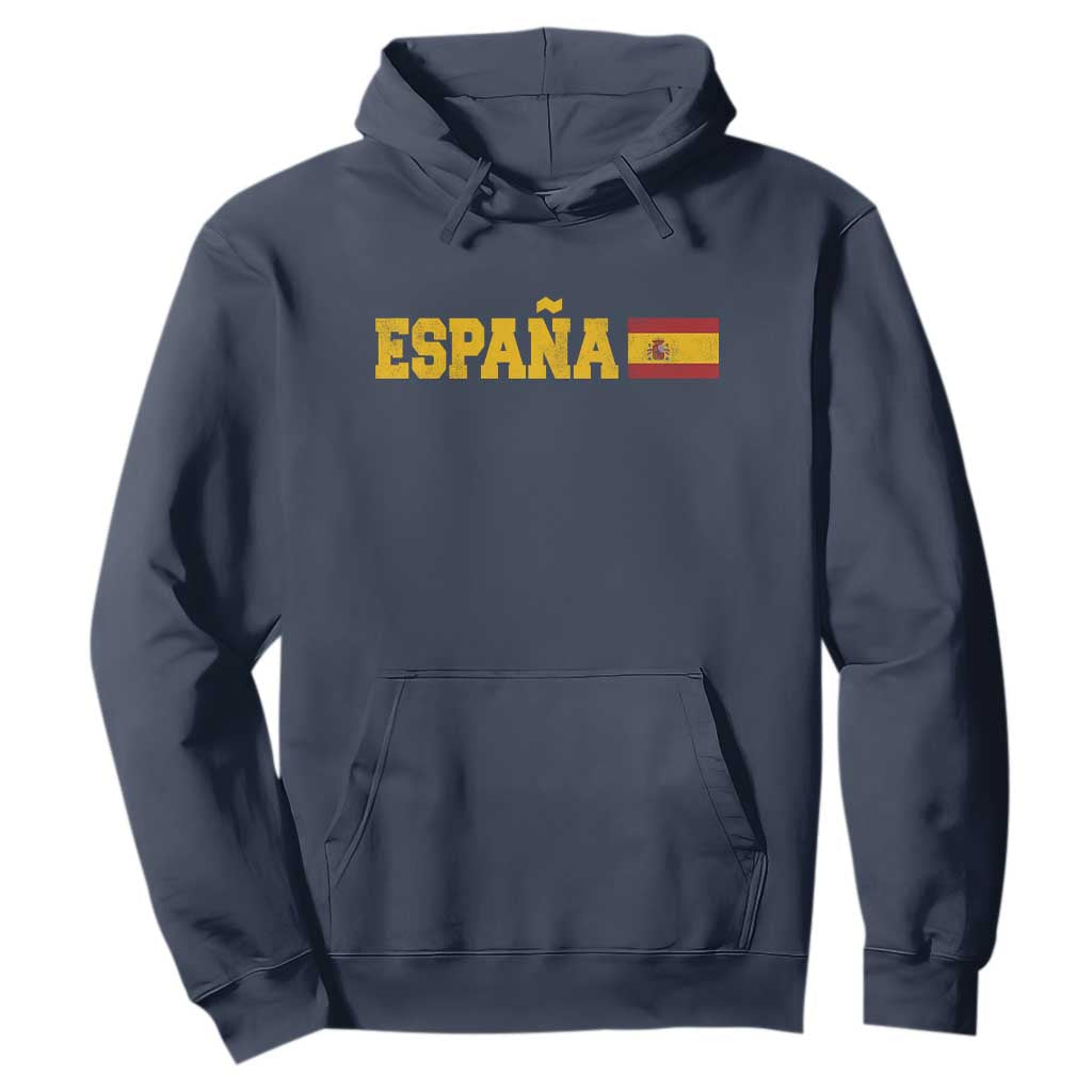 Espana Spain Vintage Sports Design Spanish Flag Hoodie TS11 Navy Print Your Wear