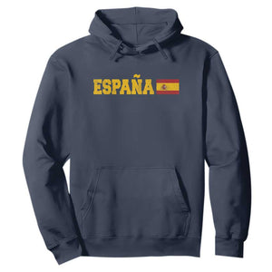 Espana Spain Vintage Sports Design Spanish Flag Hoodie TS11 Navy Print Your Wear
