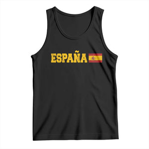 Espana Spain Vintage Sports Design Spanish Flag Tank Top TS11 Black Print Your Wear
