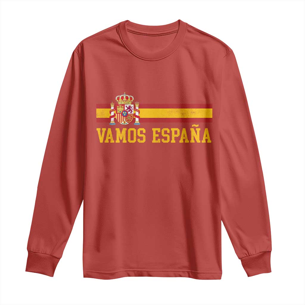Vamos Espana Spainish Flag Vintage Spain Coat of Arms Long Sleeve Shirt TS11 Red Print Your Wear