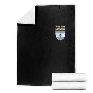 Argentina 4th Star Vintage Argentine Football Crest Throw Blanket TS11 Black Print Your Wear