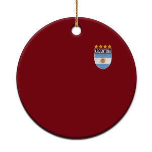 Argentina 4th Star Vintage Argentine Football Crest Ceramic Ornament TS11 1pc Red Print Your Wear