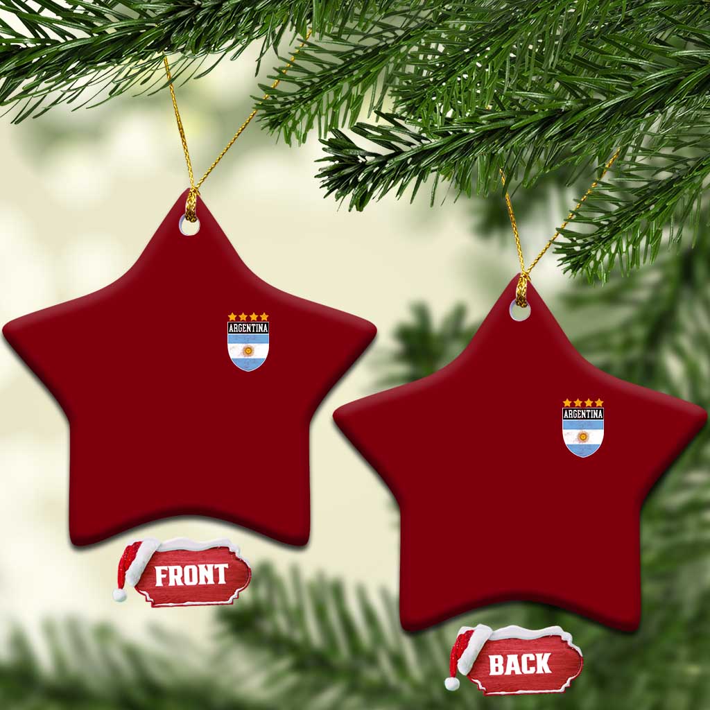 Argentina 4th Star Vintage Argentine Football Crest Ceramic Ornament TS11 Print Your Wear