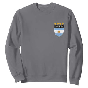 Argentina 4th Star Vintage Argentine Football Crest Sweatshirt TS11 Charcoal Print Your Wear