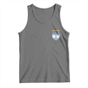 Argentina 4th Star Vintage Argentine Football Crest Tank Top TS11 Black Heather Print Your Wear