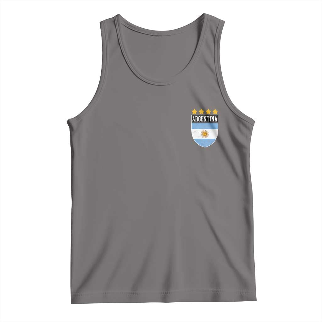 Argentina 4th Star Vintage Argentine Football Crest Tank Top TS11 Deep Heather Print Your Wear