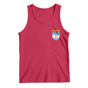 Argentina 4th Star Vintage Argentine Football Crest Tank Top TS11 Red Print Your Wear