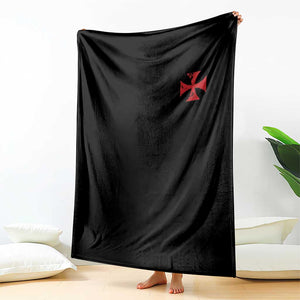 Vintage Catholic Knight Templar Crusader Cross Throw Blanket TS11 Print Your Wear