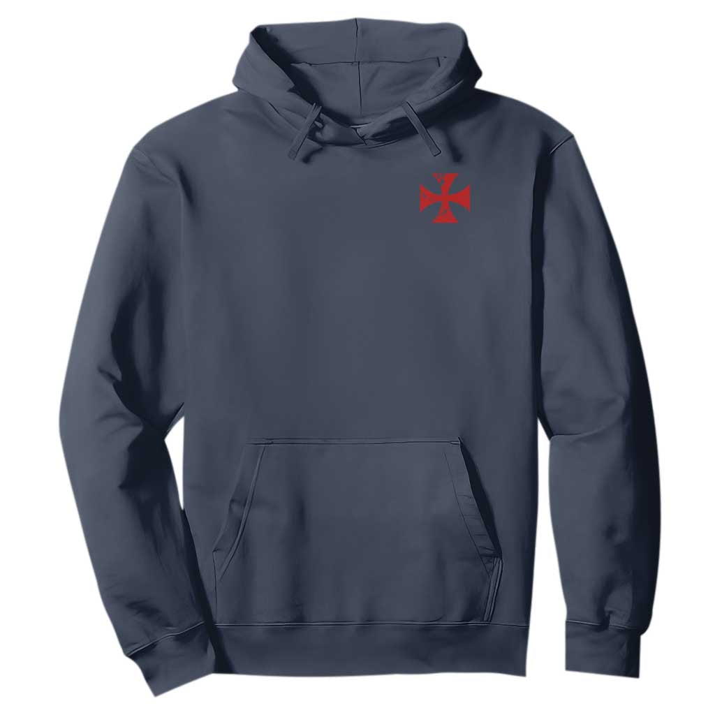 Vintage Catholic Knight Templar Crusader Cross Hoodie TS11 Navy Print Your Wear