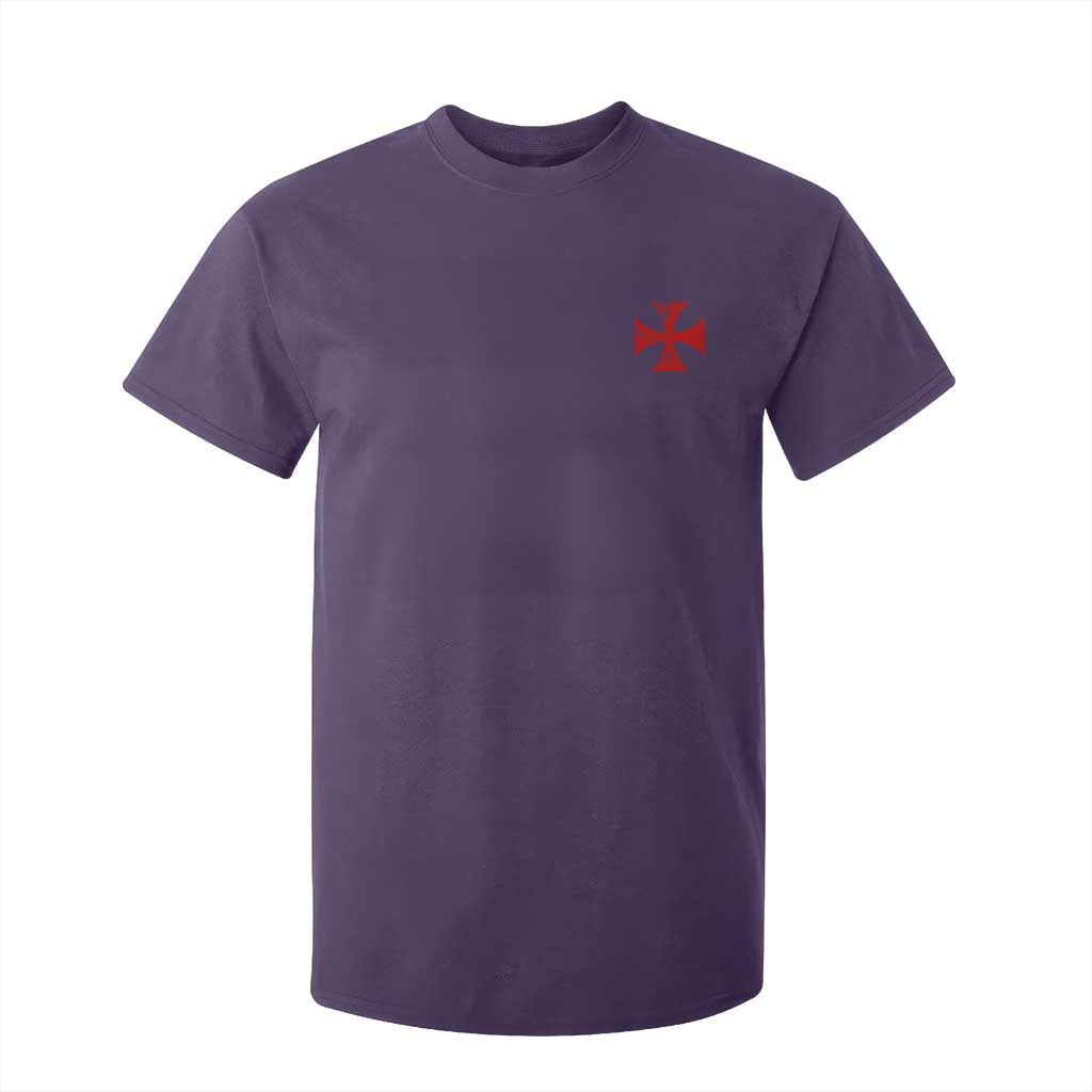 Vintage Catholic Knight Templar Crusader Cross T Shirt For Kid TS11 Purple Print Your Wear