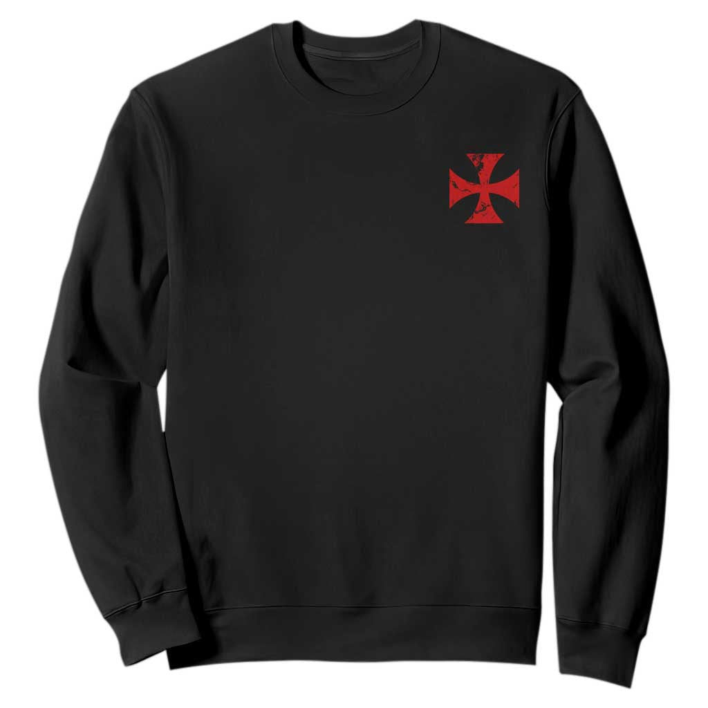 Vintage Catholic Knight Templar Crusader Cross Sweatshirt TS11 Black Print Your Wear