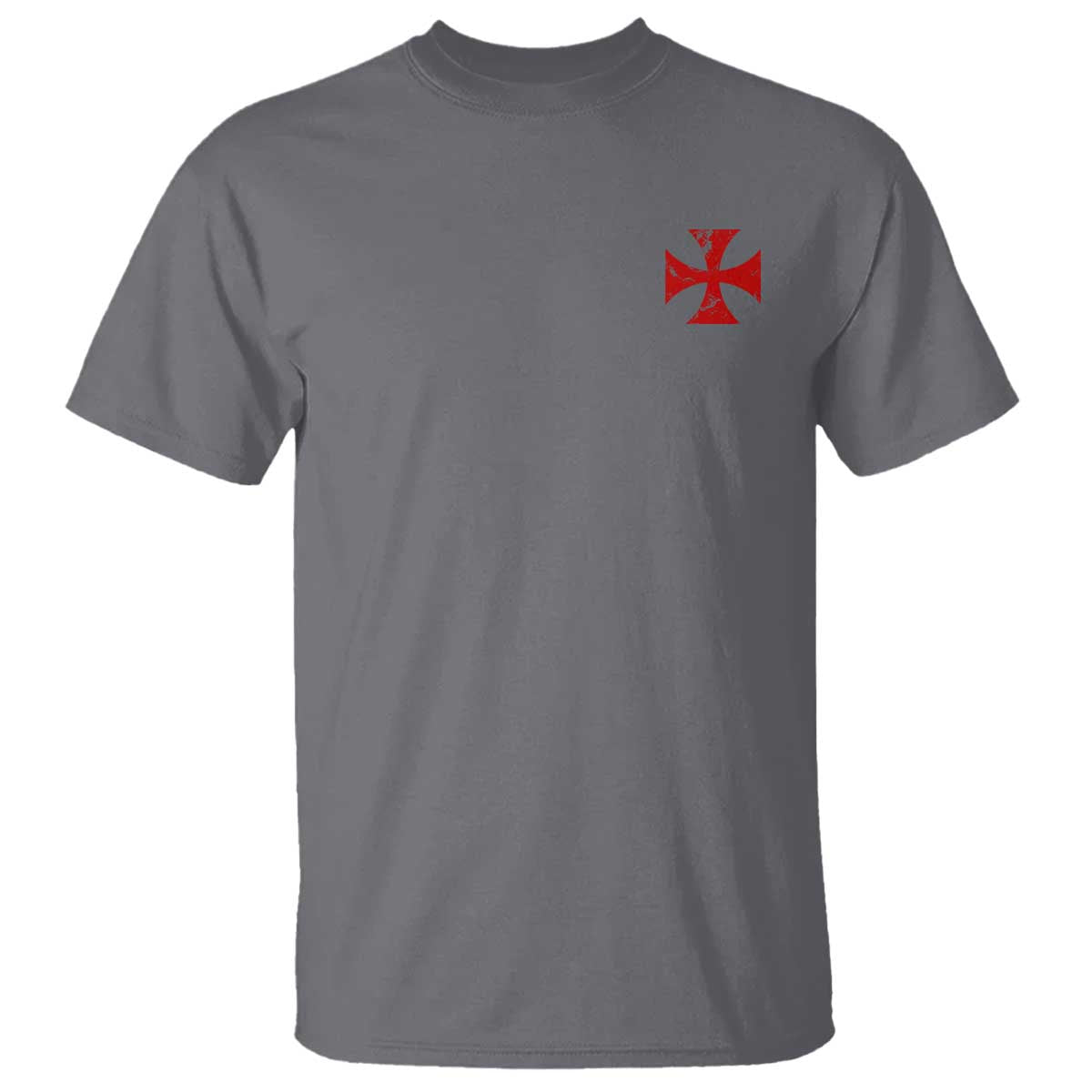Vintage Catholic Knight Templar Crusader Cross T Shirt TS11 Charcoal Print Your Wear