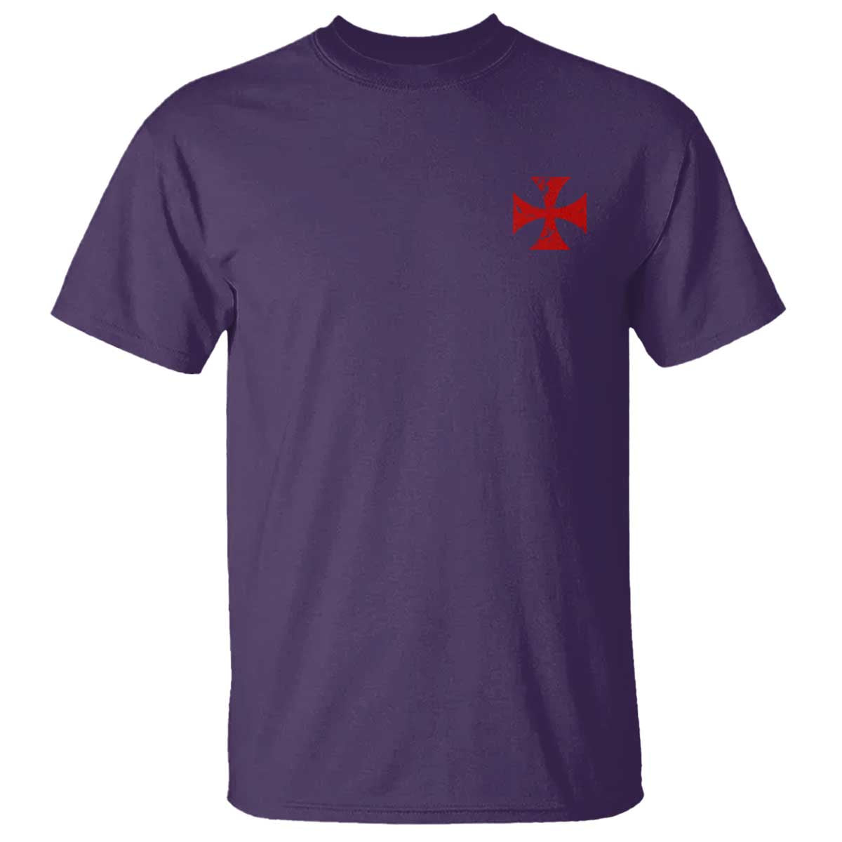 Vintage Catholic Knight Templar Crusader Cross T Shirt TS11 Purple Print Your Wear