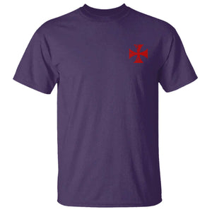 Vintage Catholic Knight Templar Crusader Cross T Shirt TS11 Purple Print Your Wear