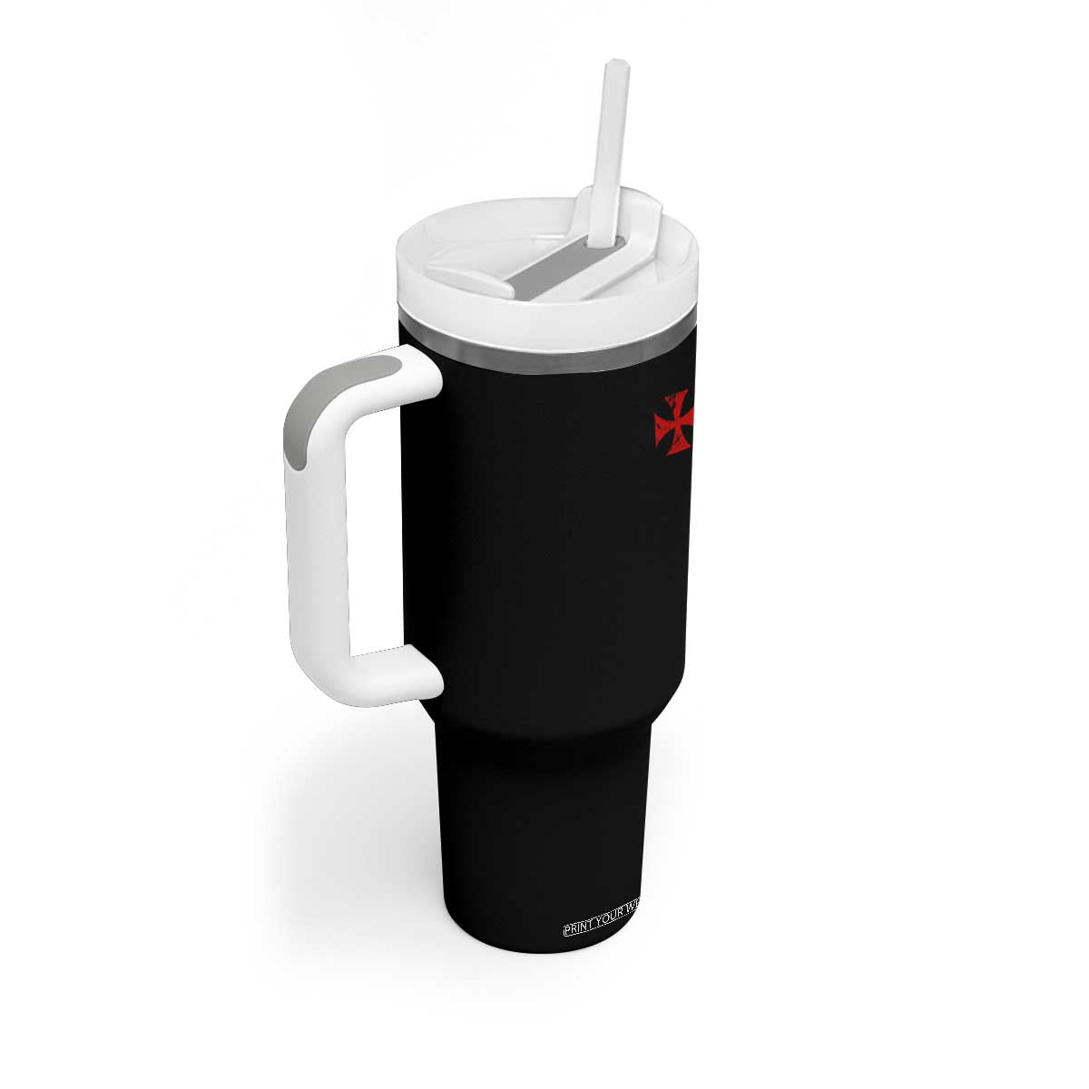 Vintage Catholic Knight Templar Crusader Cross Tumbler With Handle TS11 Print Your Wear