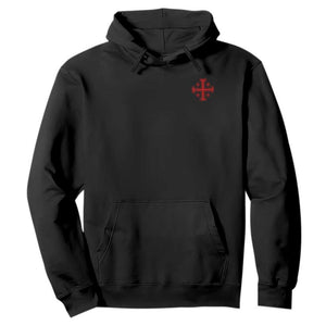 Vintage Catholic Knight Templar Jerusalem Cross Hoodie TS11 Black Print Your Wear