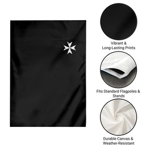 Knights Hospitaller Vintage Maltese Cross Catholic Christian Garden Flag TS11 Print Your Wear
