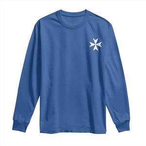 Knights Hospitaller Vintage Maltese Cross Catholic Christian Long Sleeve Shirt TS11 Royal Blue Print Your Wear