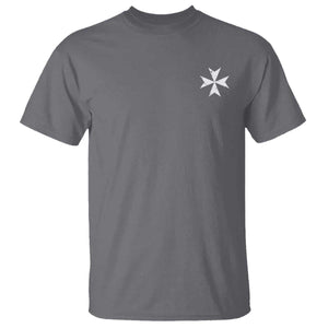 Knights Hospitaller Vintage Maltese Cross Catholic Christian T Shirt TS11 Charcoal Print Your Wear