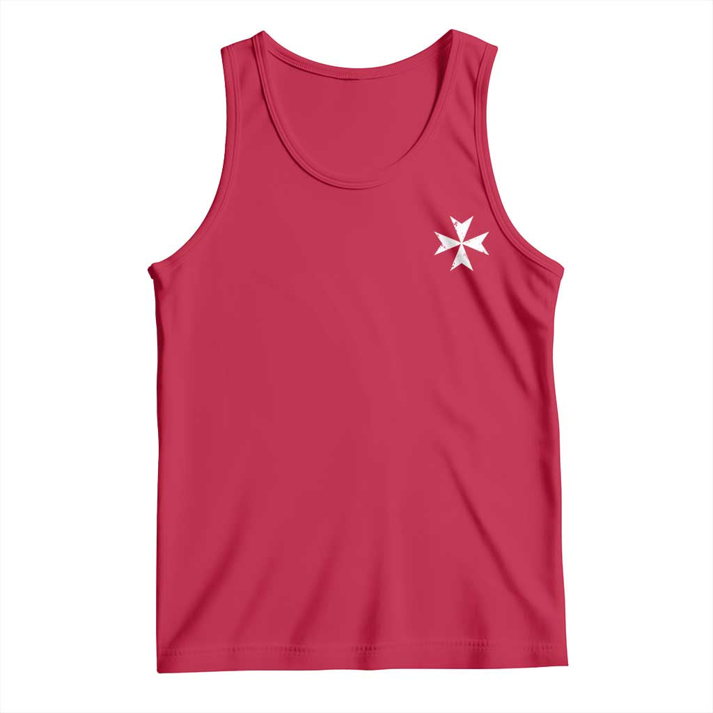 Knights Hospitaller Vintage Maltese Cross Catholic Christian Tank Top TS11 Red Print Your Wear