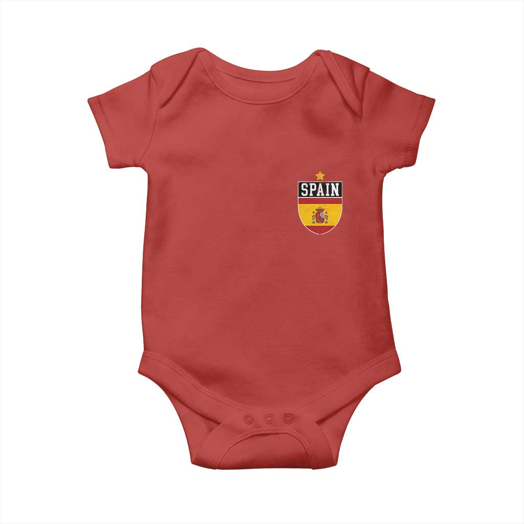 Spain 1st Star Espana Football Crest Baby Onesie TS11 Red Print Your Wear