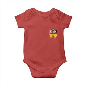 Spain 1st Star Espana Football Crest Baby Onesie TS11 Red Print Your Wear
