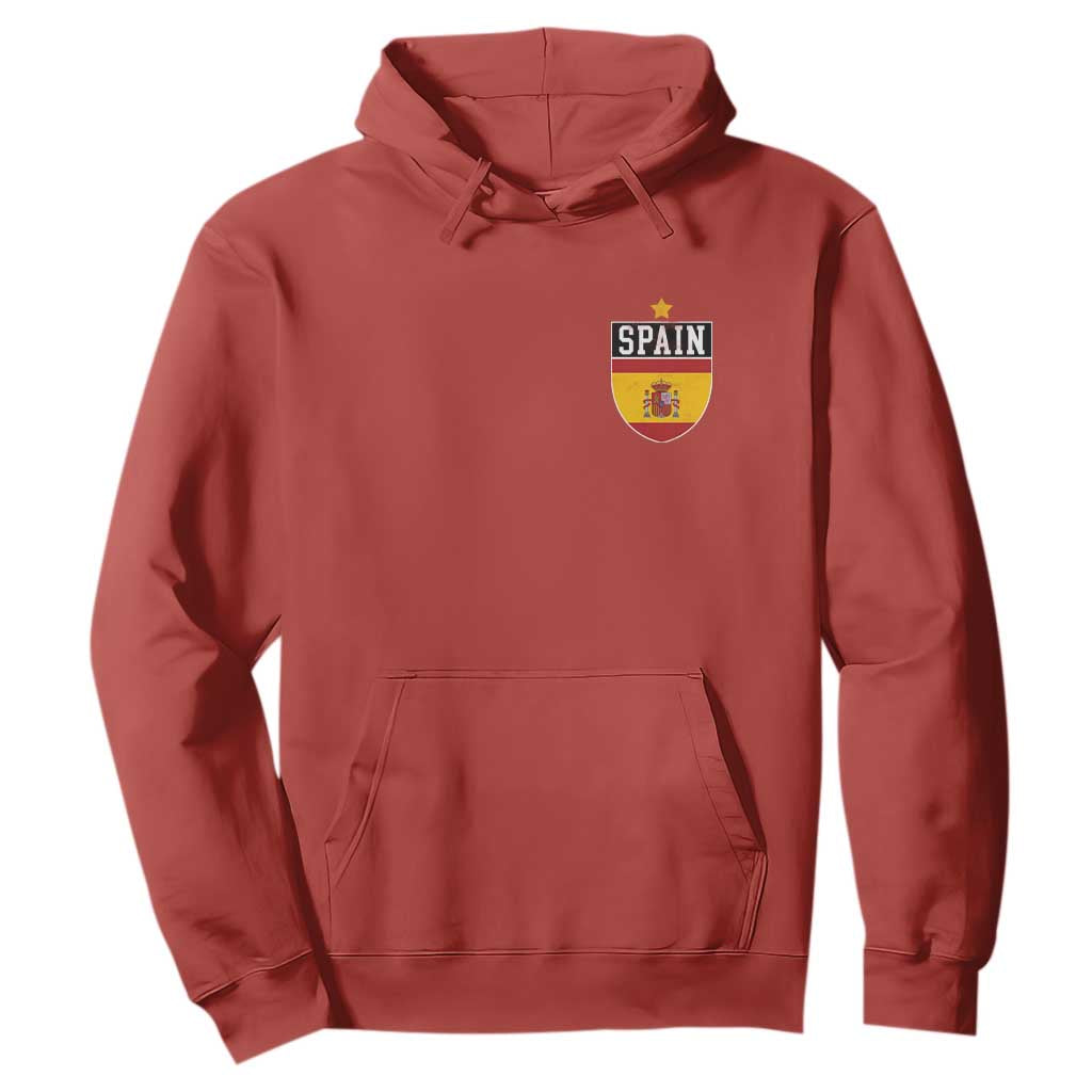 Spain 1st Star Espana Football Crest Hoodie TS11 Red Print Your Wear
