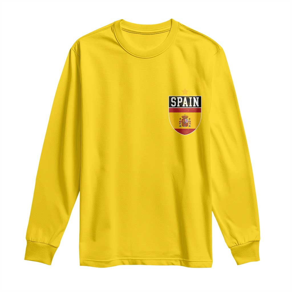 Spain 1st Star Espana Football Crest Long Sleeve Shirt TS11 Daisy Print Your Wear