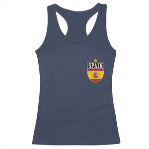 Spain 1st Star Espana Football Crest Racerback Tank Top TS11 Navy Print Your Wear